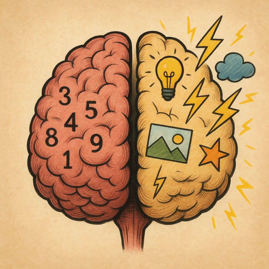 cervello analitico e intuitivo