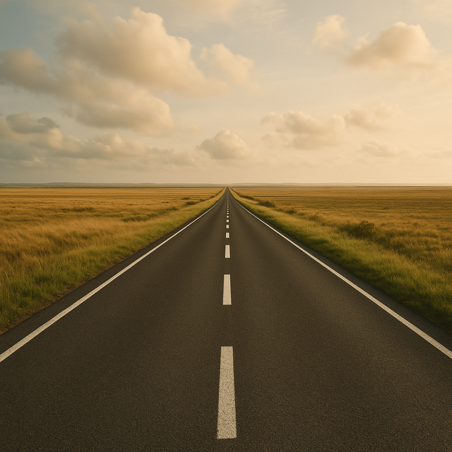 immagine di una strada che si perde all’orizzonte, simbolo di scelta e direzione.