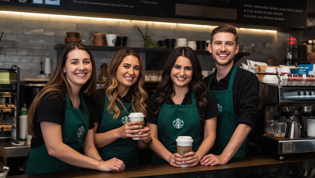 I baristi Starbucks, considerati partner e non semplici dipendenti.