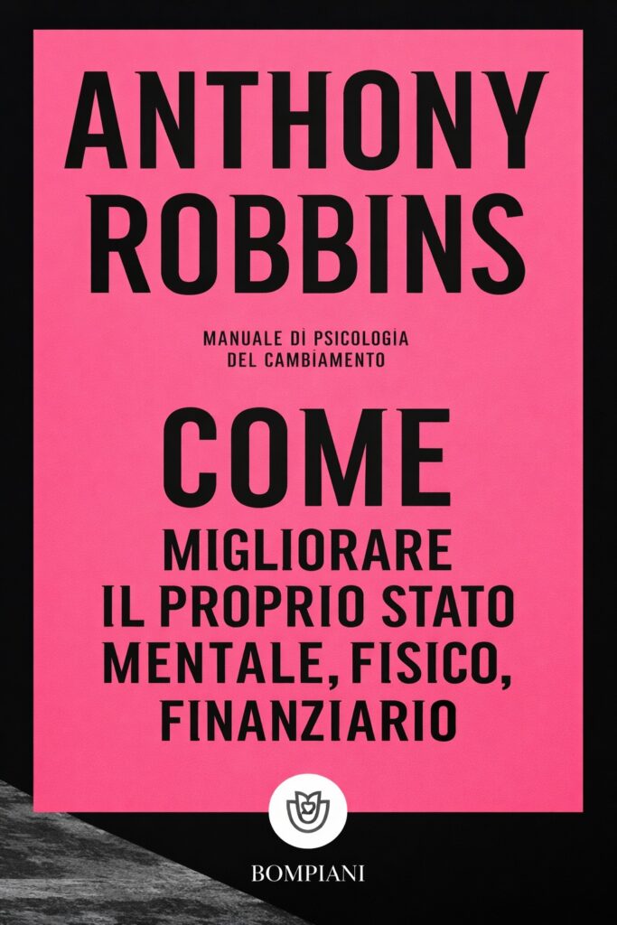 Ritratto della copertina del libro Come migliorare il proprio stato mentale, fisico e finanziario di Anthony Robbins, opera sul controllo personale, energia interiore e trasformazione delle abitudini di vita – Il Meglio dei Libri