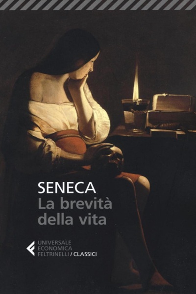 Ritratto della copertina del libro La brevità della vita di Lucio Anneo Seneca, opera filosofica sul tempo, la consapevolezza e il valore della vita – Il Meglio dei Libri