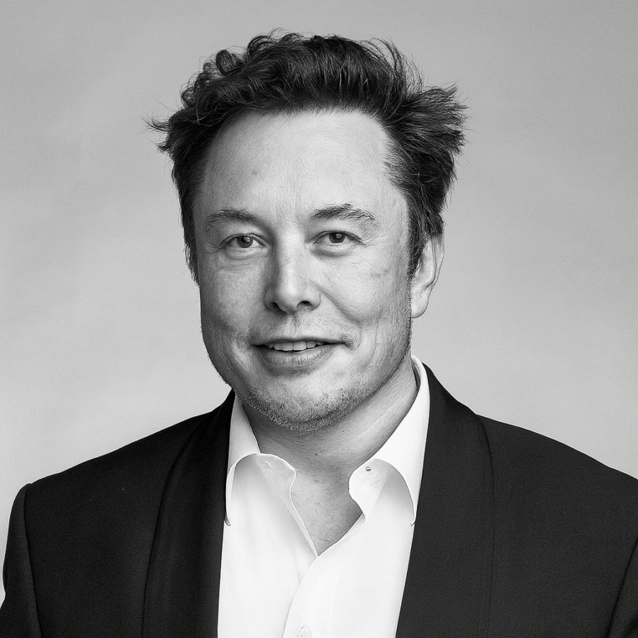 Ritratto di Elon Musk, imprenditore e innovatore tecnologico, noto per le sue frasi su tecnologia, futuro, innovazione e progresso dell’umanità – Il Meglio dei Libri