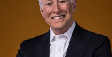 Ritratto di Brian Tracy, esperto di crescita personale e motivazione, autore di libri sul successo e sull’autodisciplina.