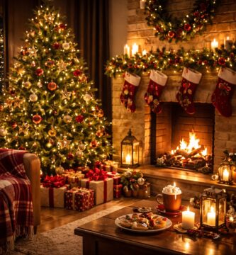 Ritratto di una scena natalizia calda e accogliente, con luci soffuse e atmosfera intima che richiama il significato profondo del Natale – Il Meglio dei Libri