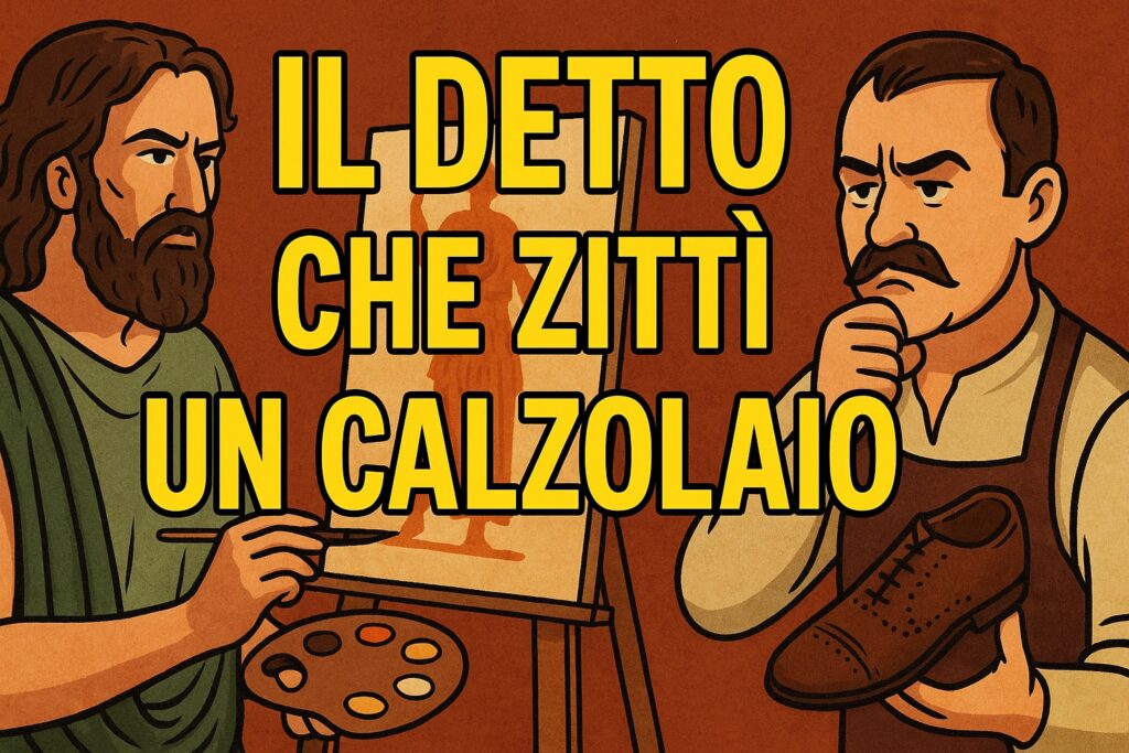 Apelle corregge il suo dipinto dopo la critica di un calzolaio – origine del proverbio 'Il calzolaio pensi alle sue scarpe'