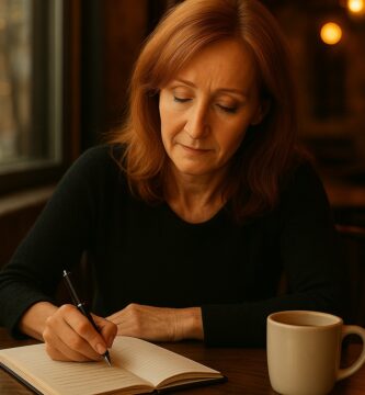 J.K. Rowling che scrive nei caffè di Edimburgo durante i suoi anni più difficili.