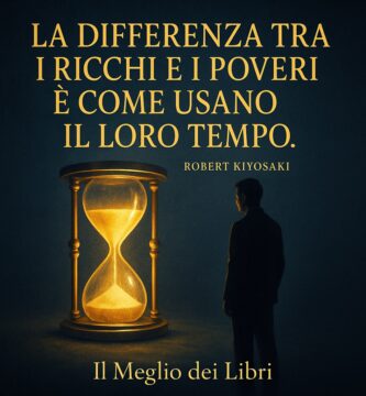 Frase di Robert Kiyosaki sulla differenza tra ricchi e poveri e l’uso del tempo – Il Meglio dei Libri