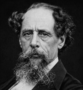 Ritratto in bianco e nero di Charles Dickens, scrittore inglese dell’Ottocento, autore di opere immortali come Oliver Twist e Canto di Natale, noto per le sue frasi su vita, umanità e speranza – Il Meglio dei Libri