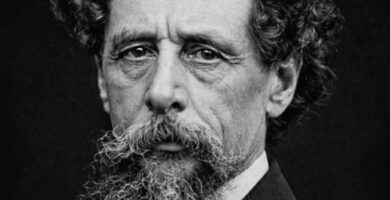Ritratto in bianco e nero di Charles Dickens, scrittore inglese dell’Ottocento, autore di opere immortali come Oliver Twist e Canto di Natale, noto per le sue frasi su vita, umanità e speranza – Il Meglio dei Libri
