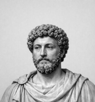 Ritratto di Marco Aurelio, imperatore romano e filosofo stoico, noto per le sue frasi su autocontrollo, virtù, dovere e serenità interiore – Il Meglio dei Libri