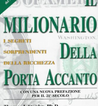 Ritratto della copertina del libro Il Milionario della Porta Accanto di Thomas J. Stanley e William D. Danko, opera sulle abitudini finanziarie e sul comportamento delle persone benestanti – Il Meglio dei Libri