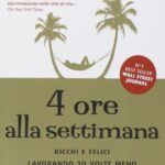Ritratto della copertina del libro 4 ore alla settimana. Ricchi e felici lavorando 10 volte meno di Timothy Ferriss, dedicato a produttività, libertà finanziaria e lavoro intelligente – Il Meglio dei Libri