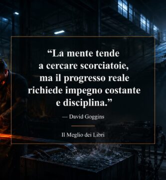 Ritratto simbolico della disciplina secondo David Goggins con una persona che forgia lentamente una barra d'acciaio.
