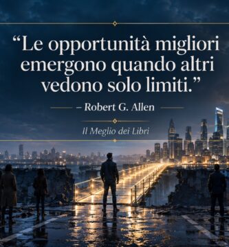 Rappresentazione simbolica ispirata a Robert G. Allen con un percorso nascosto che rappresenta le opportunità oltre i limiti.