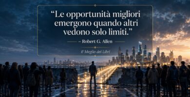 Rappresentazione simbolica ispirata a Robert G. Allen con un percorso nascosto che rappresenta le opportunità oltre i limiti.