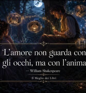 Ritratto simbolico dell’amore che vede oltre le apparenze, ispirato a Sogno di una notte di mezza estate di William Shakespeare.