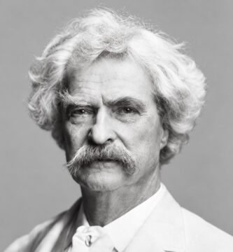 Ritratto di Mark Twain, scrittore e umorista statunitense, noto per le sue frasi sulla vita, saggezza, libertà e natura umana – Il Meglio dei Libri